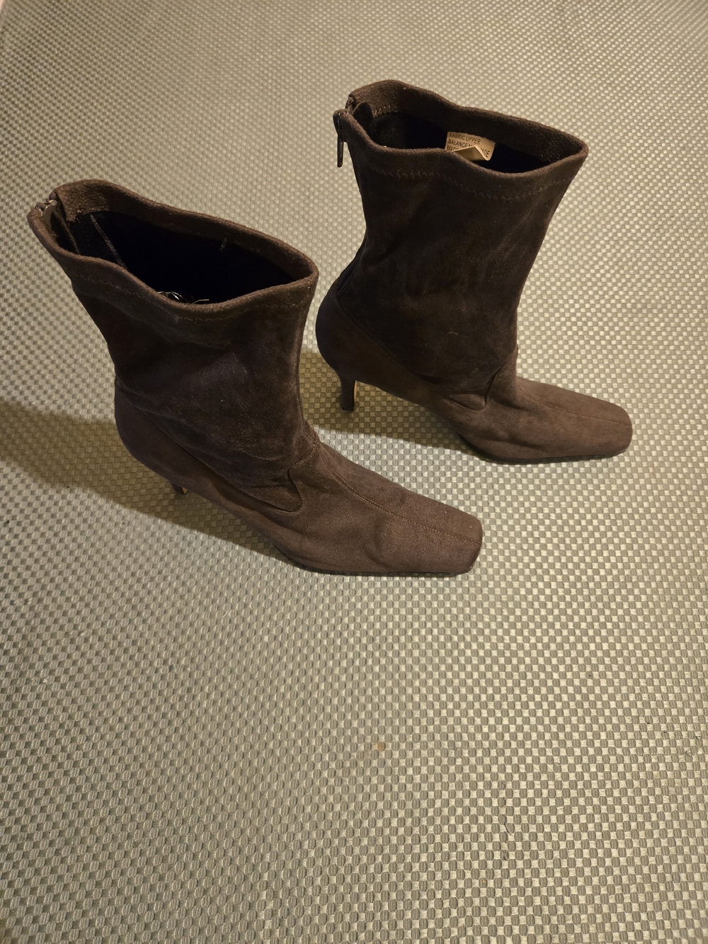 Sam and Libby Women’s Gray Faux Suede Ankle Booties